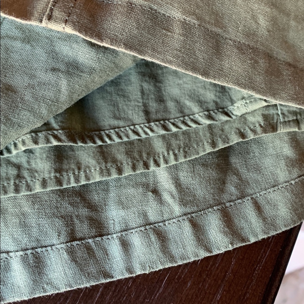 Tommy Bahama halter maxi dress linen pockets size large olive green flowy boho - Picture 9 of 16